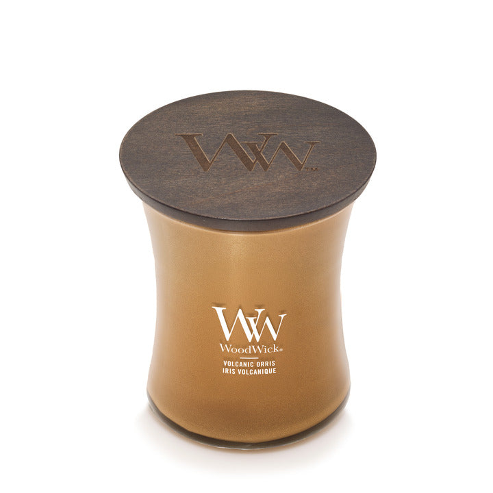 WoodWick Precious Metals Medium Candle – Volcanic Orris Copper
