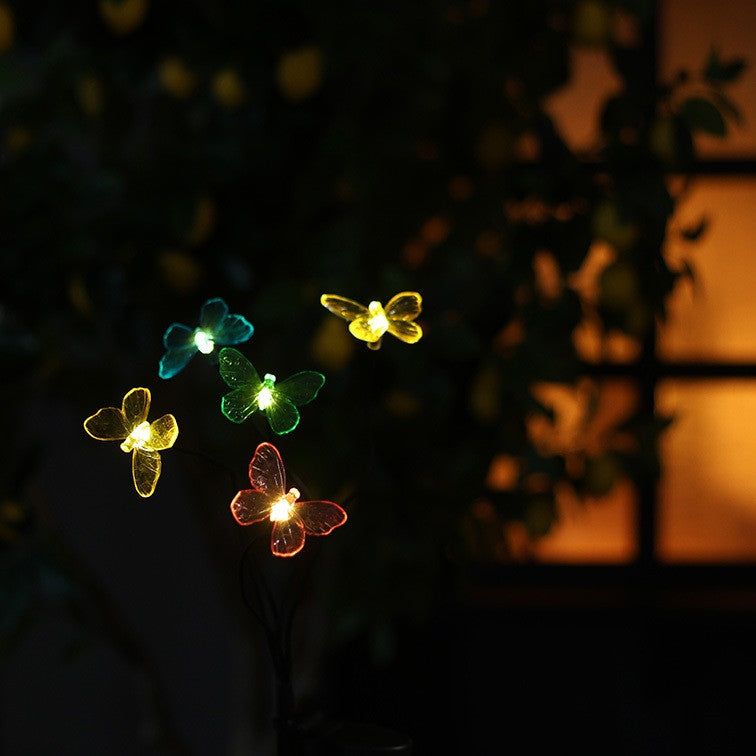 Solar Tuinsteker LED Multicolor Vlinder