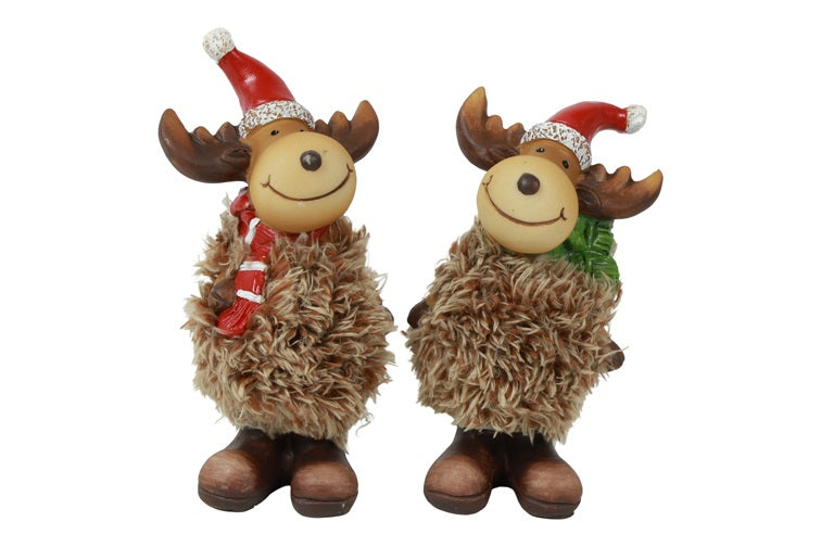 Staand decoratiehert Adamo - bruin