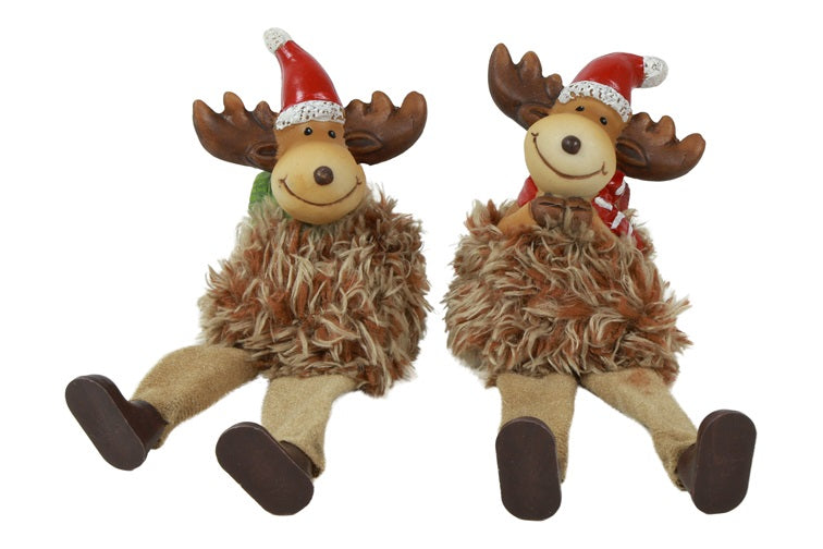 Decoratiehert Adamo met bungelbenen - bruin
