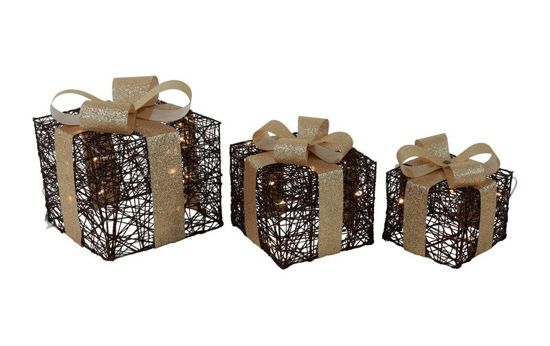 LED cadeauset Elva - zwart - set van 3