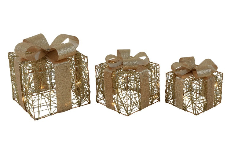 LED cadeauset Elva - goud - set van 3