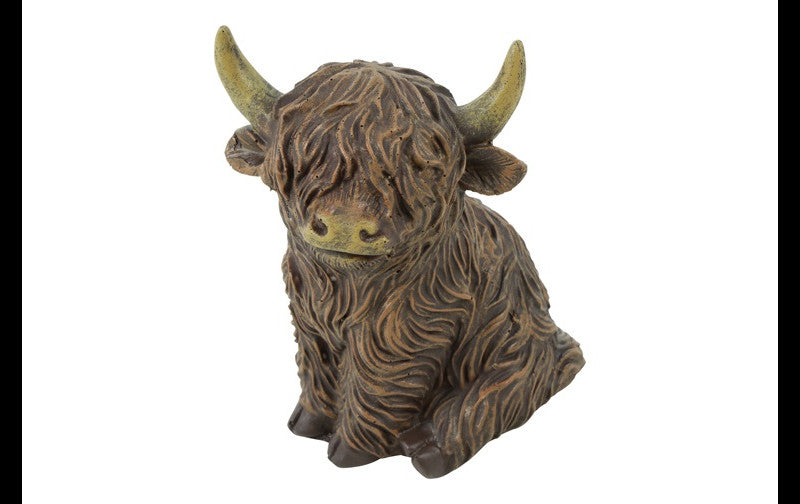 Schotse hooglander zittend Walker M bruin