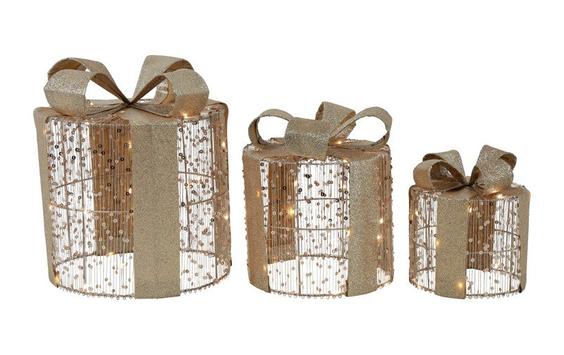 LED cadeauset Pippa - goud - set van 3