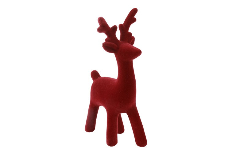 Decoratief rendier Adrian Velvet - rood