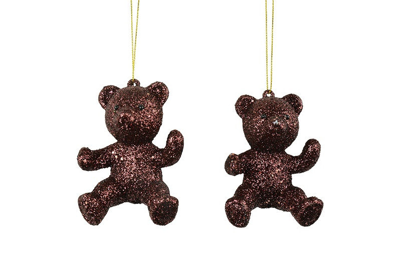 Decoratieberen Adona - donkerbruin - set van 2