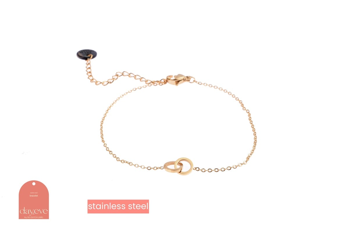 Double Circle Bracelet - 14K