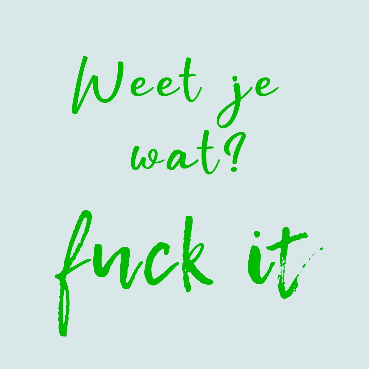 Tegeltje Weet je wat
