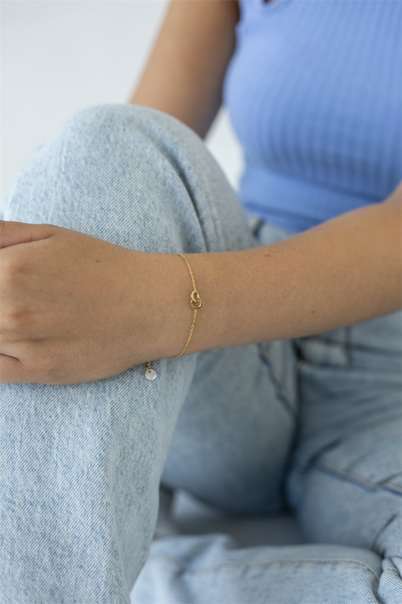Double Circle Bracelet - 14K