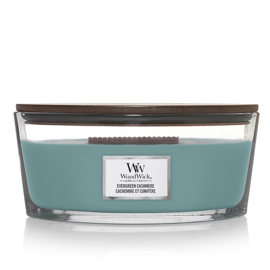 WoodWick Heartwick Flame Ellipse Evergreen Cashmere