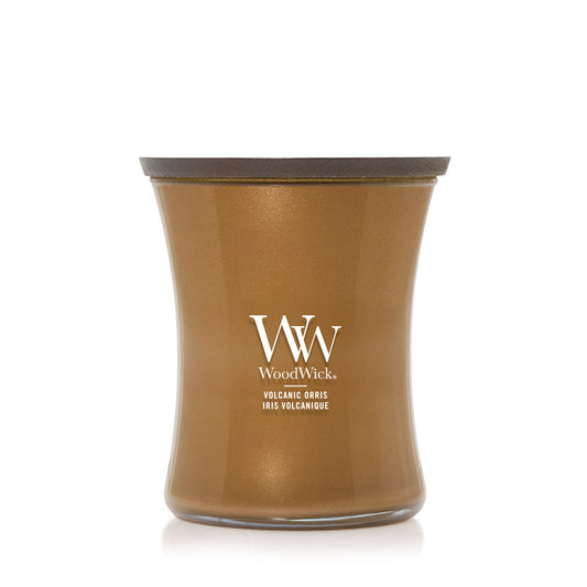 WoodWick Precious Metals Medium Candle – Volcanic Orris Copper