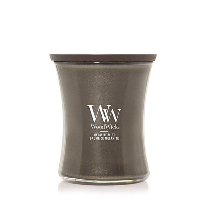 WoodWick Precious Metals Medium Candle – Melanite Mist Gunmetal