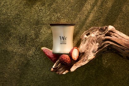 WoodWick Precious Metals Medium Candle – Sparkling Pomelo Champagne