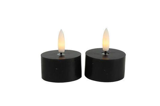 Theelicht rustiek Ø4CM LED Lyon Zwart