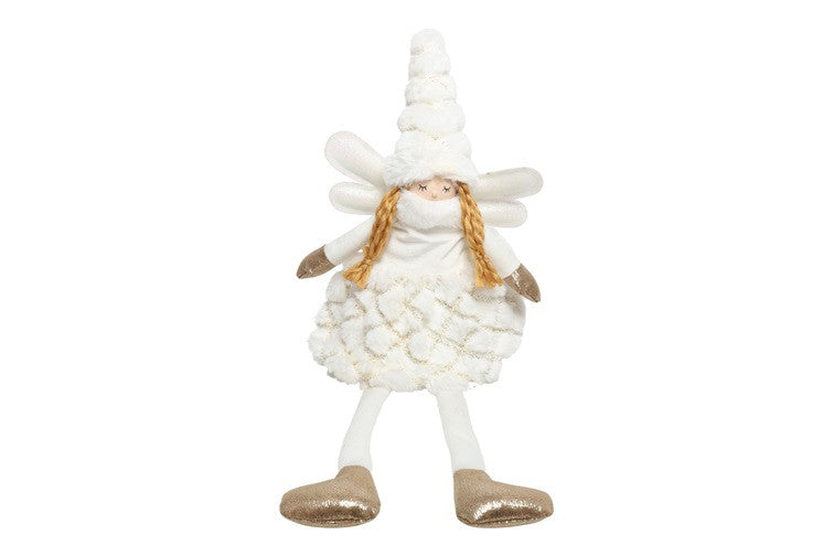 Engel met bungelbenen Elvy S wit