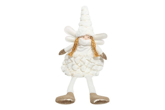 Engel met bungelbenen Elvy S wit