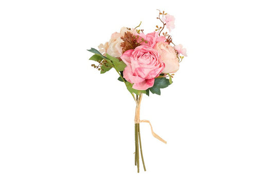 Kunst boeket Lissane roze