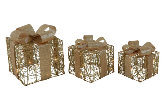 LED cadeauset Elva - goud - set van 3