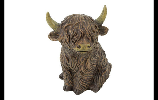 Schotse hooglander zittend Walker L bruin