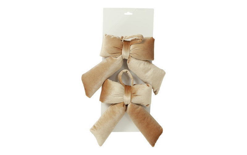 Kerststrik Royals - bruin - set van 2