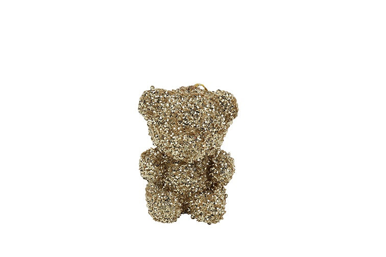 Decoratiebeer Beerie Glitter - champagne