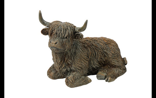 Schotse hooglander liggend Ulla S bruin