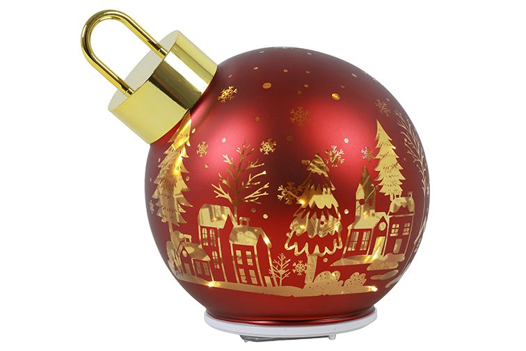 Roterende LED kerstbal Jary - rood