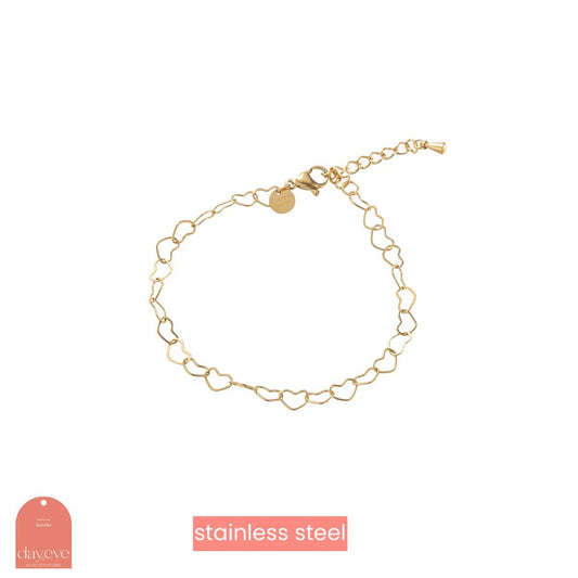 Heart Chain Bracelet - 14K