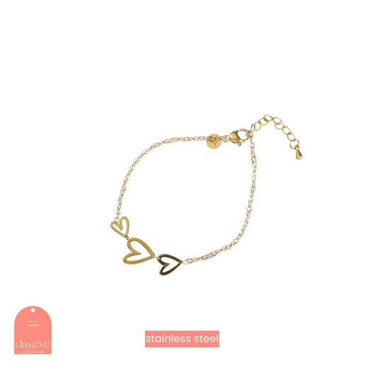 Heart Wave Bracelet - 14K