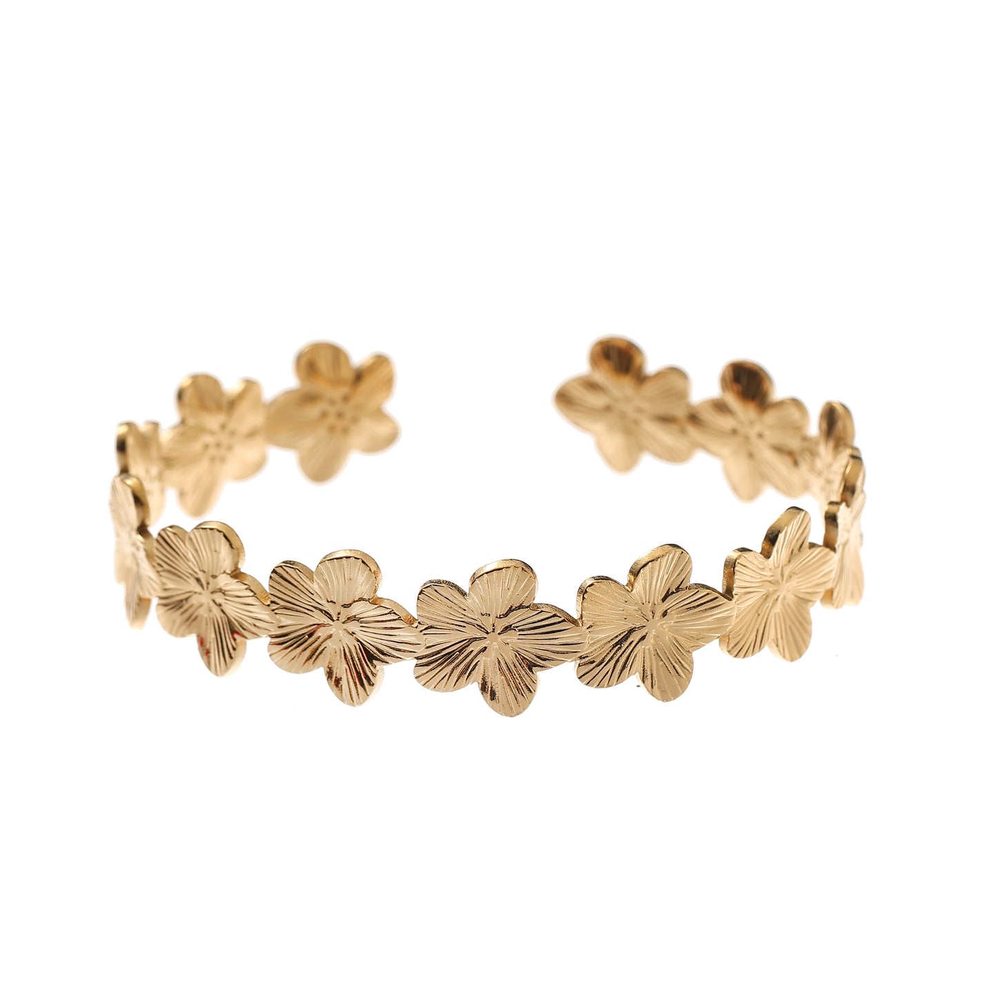 Flowers Bangle - 14K
