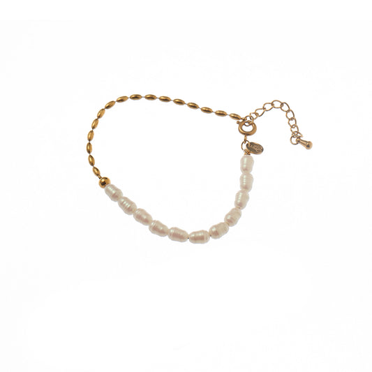 Half Pearly Bracelet - 14K