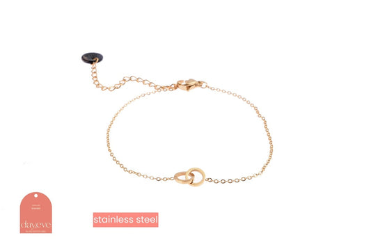 Double Circle Bracelet - 14K