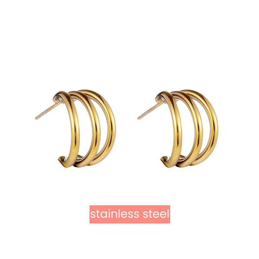 3way Hoop - 14K