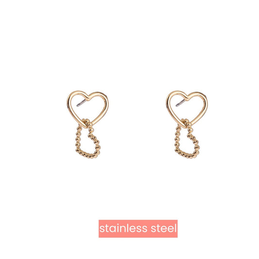 Big double dot hearts - 14K