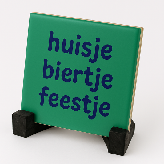 Tegeltje Huisje biertje feestje